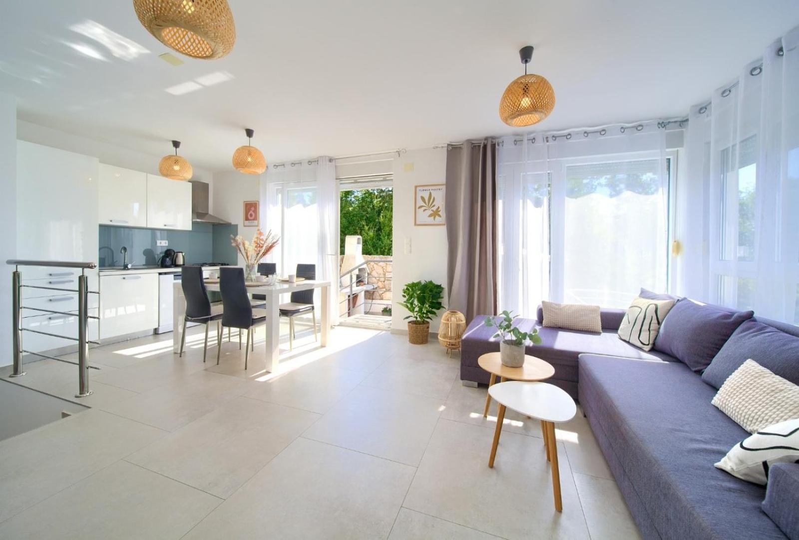 Apartment Sasso Bianco With The Private Pool Нивице Екстериор снимка