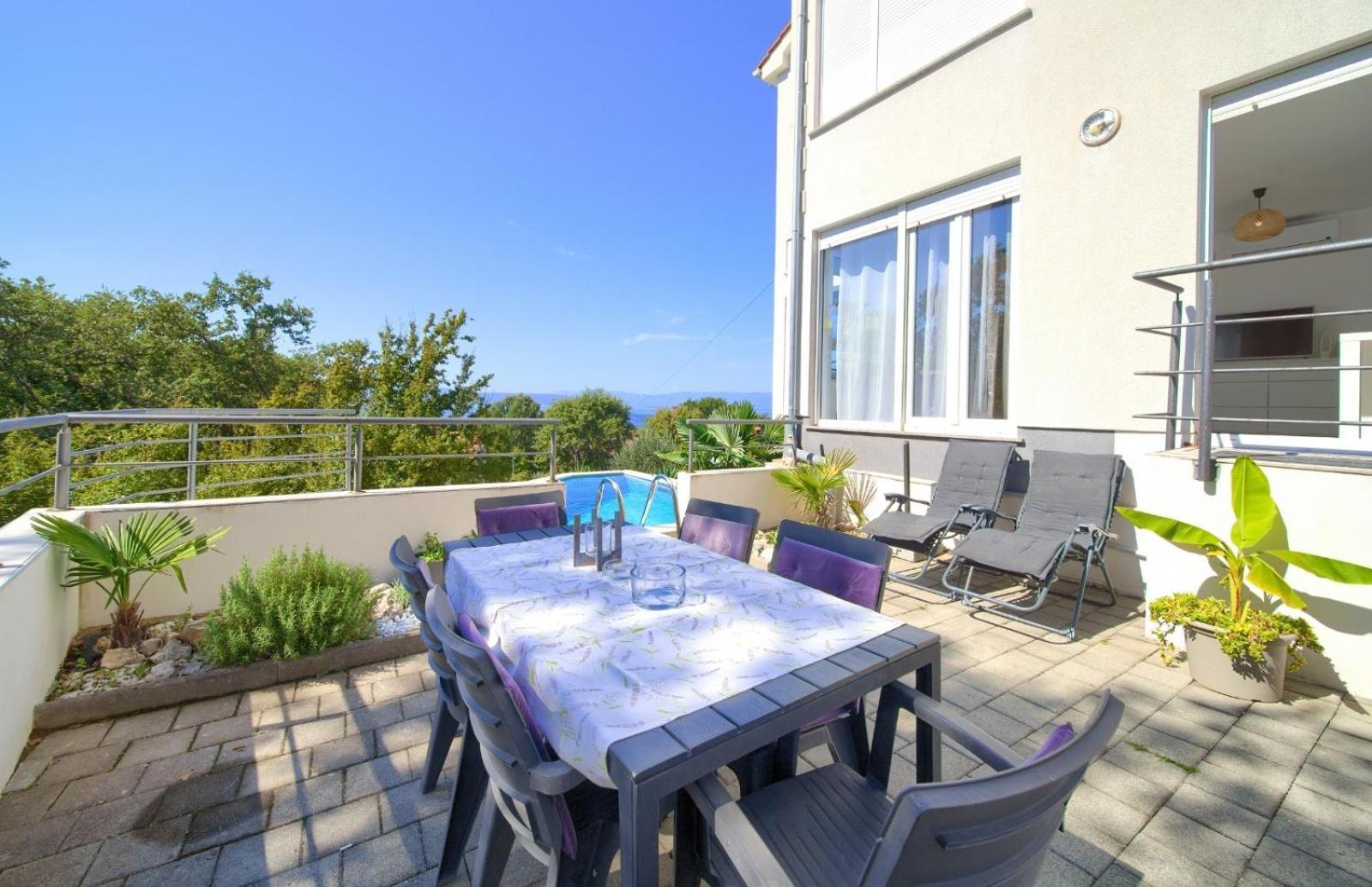 Apartment Sasso Bianco With The Private Pool Нивице Екстериор снимка